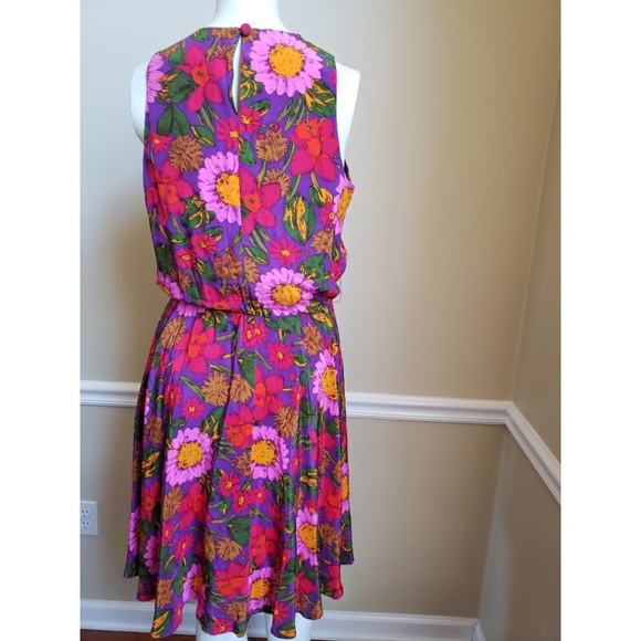 Gillian Vintage Vibrant Dress SZ 8 - Picture 3 of 5